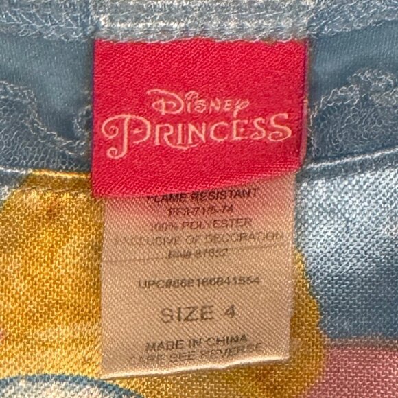 Disney Princess - Cinderella - Girls Short Sleeve Sleep Dress - Size 4 - Picture 3 of 5